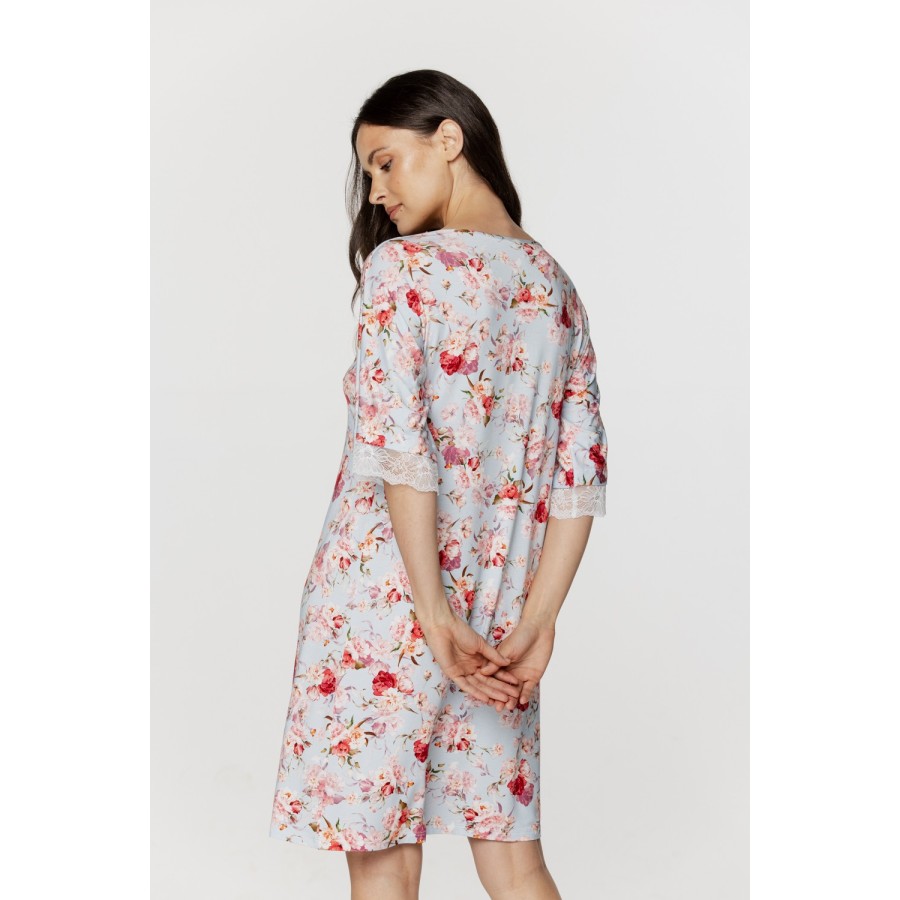 Camisón túnica micromodal estampado floral caída lateral